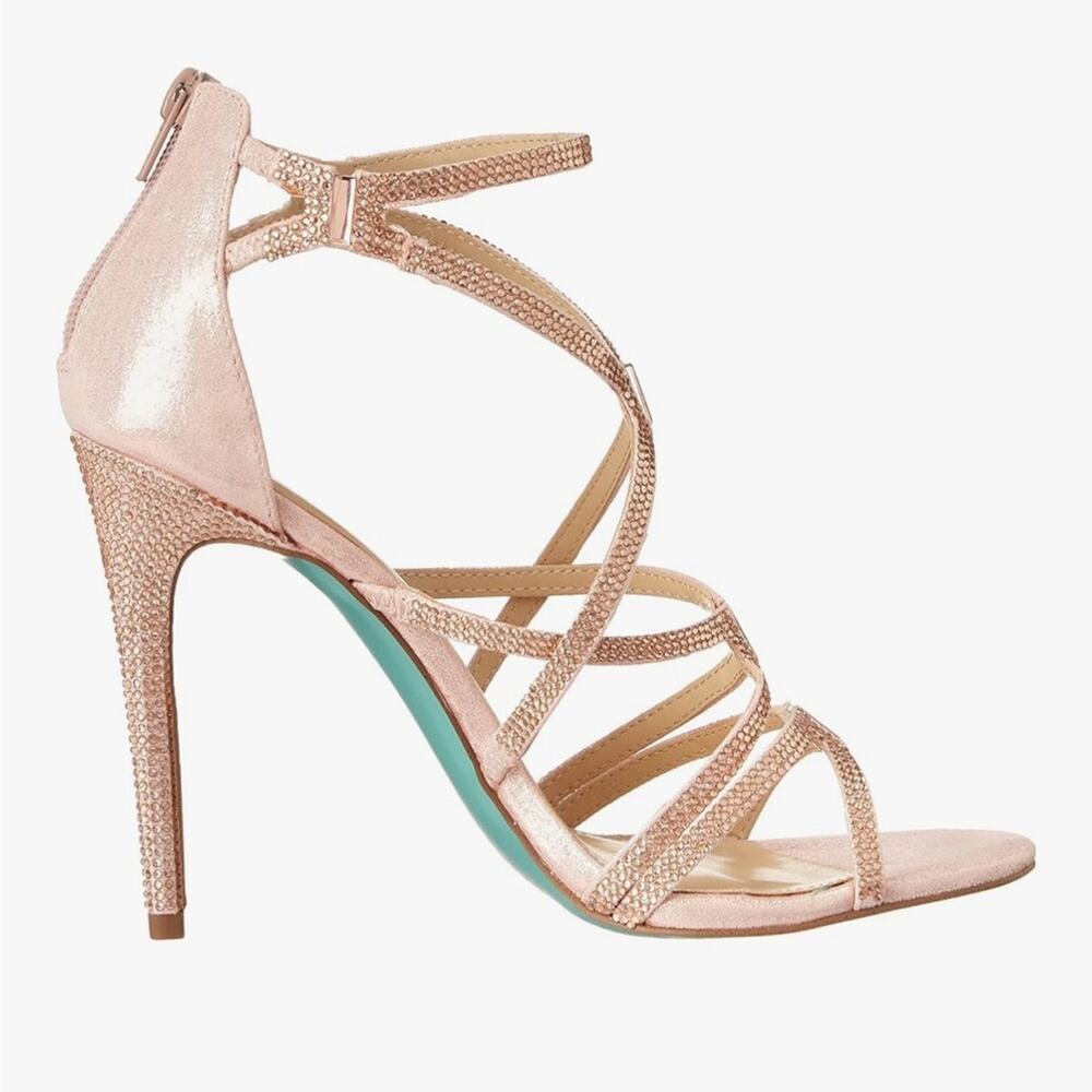 Betsy Johnson blush pink Aimee heel sandals - Picture 2 of 14